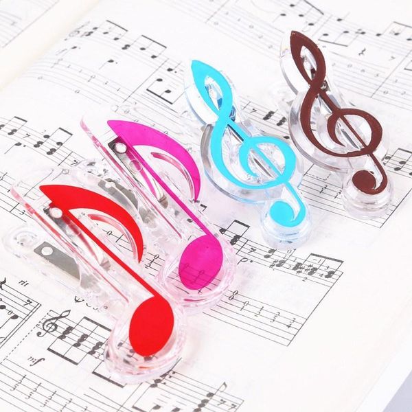 5pcs Livro musical Nota Clip Plástico Piano Música Página Página Clipe Treble Clef Clip Music Acessórios itens de cozinha Gadgets de cozinha