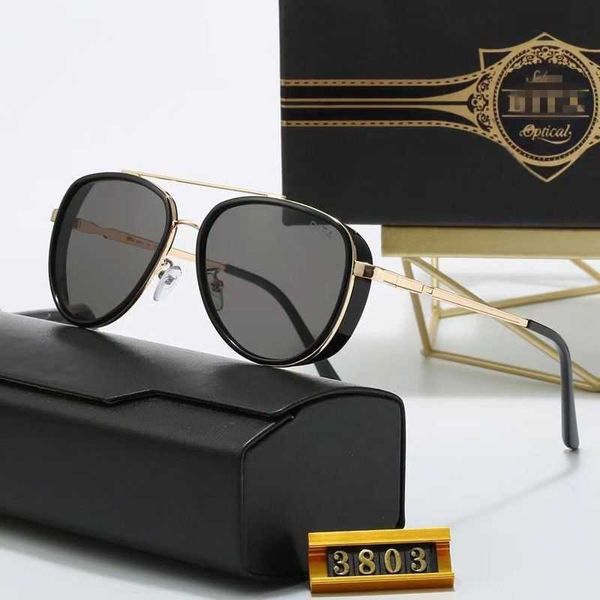 Óculos de sol AA dos óculos de sol Dita Classic Dita, com óculos de viagem resistentes à radiação ao ar livre, copos de alta qualidade insere os óculos de sol, edição masculina