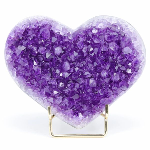 S Class Natural Amethyst Geode Love Forme Chore Heart Кластер Кластер -образец