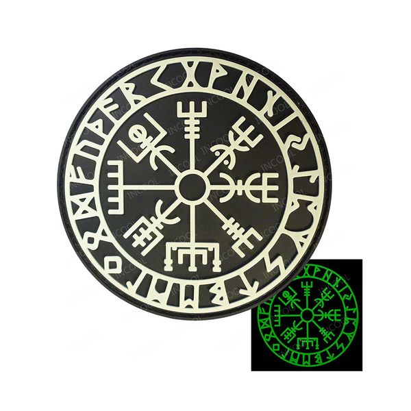 Patch ricamati lupo reflective bussola patch militare tattico patch viking in gomma badge da ricamo per abbigliamento per lo zaino per abbigliamento