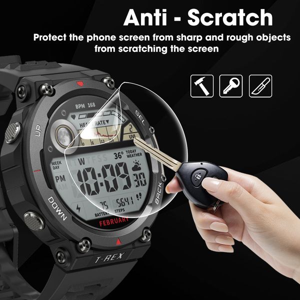 5-1Pack для Huami AmaMfit T-REX 2 SmartWatch Clear Shock-Reseact Hydraulic Soft Film Protector для Amaste T Rex Pro