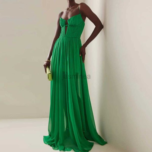 Urban sexy Kleider Prom Kleid grüne ärmellose formale Partykleid sexy Rückenless Promi Banket Vestidos de Festa Perspektive Abend 24410