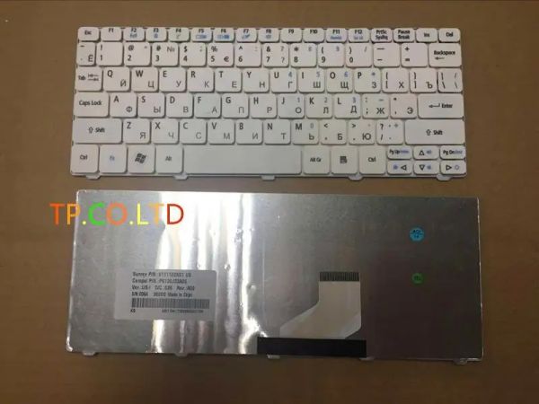 Acer Aspire One D255 D255E 522 D257 D260 D270 AOD260 AO521 AO532 AO533 532 532H 521 533 NAV50 Rusya Beyaz Klavye