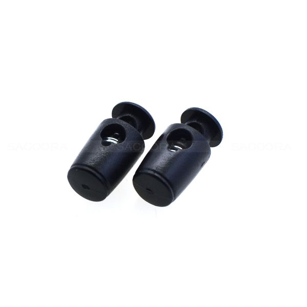 10pcs bloccante con blocco berretto a tappeto a barre di plastica in plastica a levetta nera per accessori per abbigliamento/sacchetti/pizzo scarpa