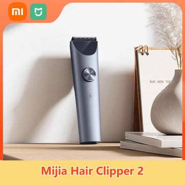 Döşemiciler Xiaomi Mijia Saç Kipper 2 Saç Döşeme Makinesi Profesyonel Sakal Makinesi IPX7 Su Geçirmez Kablosuz Saç Kesimi Makinesi Mijia Clipper 2