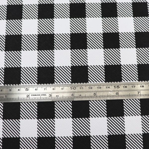 30x132 cm roll schwarz weiße streifen faux -farbig bird kariert muster leder für bögen handtaschenhandwerk diy bh044