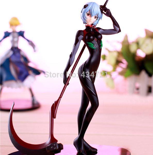 Nova chegada Classic Anime Eva rei ayanami Sexy Battle Scythe 85quot PVC Figura Toys MX2007279959077