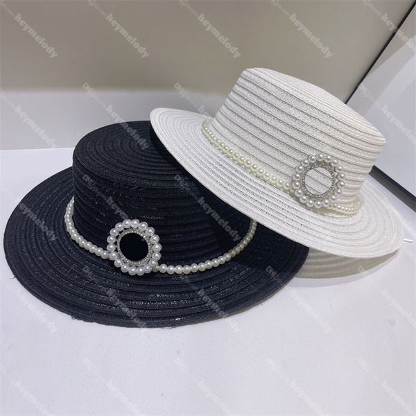 Trendy Elegant Letter Straw Hat Linen Top Top Hats Designer Sun Hat Hat Outdoor Sunshade Hats
