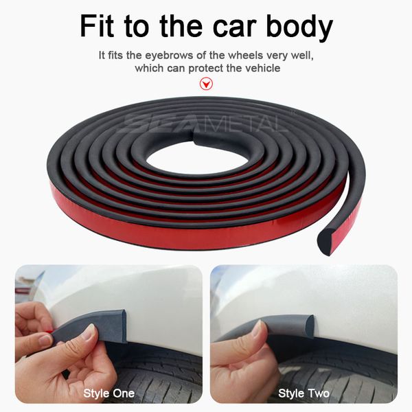 Universal Car Fender explica o lábio de sobrancelha de arco de borracha para expansor de carro protetor de lama de lama para Ford Golf Mazda BMW