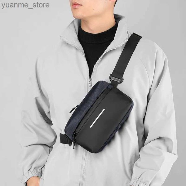 Спортивные сумки отражающие мужские багаж крупный бизнес бизнес и развлекательный перекресток талия с одно плечо -мешок спортивные велосипедные рыбалки Y240410