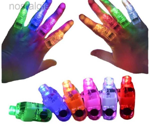 Giocattolo rave a LED 30/60/120/200/300 pezzi Luci delle dita led a 6 colori torcia per le dita per le forniture per feste di compleanno per bambini giocattoli assortiti laser 240410
