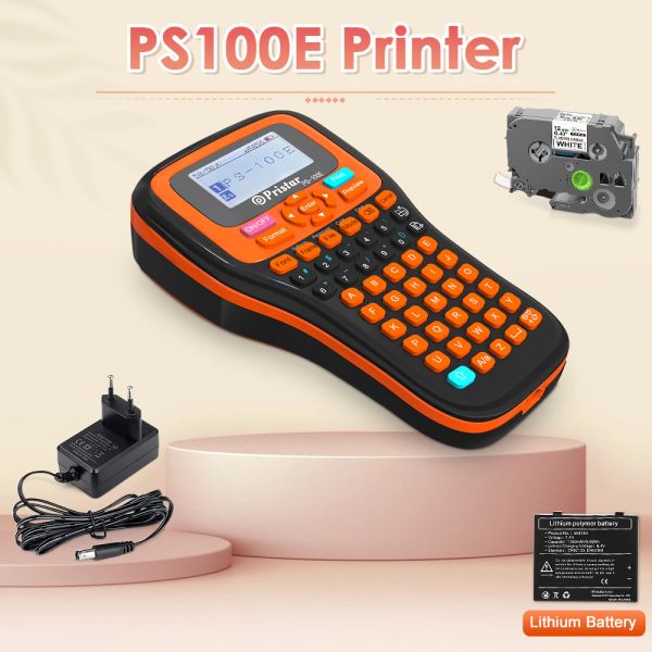 Stampanti PS100E Etichetta di taglio automatico portatile Stampante Macchina etichetta industriale Wireless Sostituire per il fratello 231 PTH110 Maker Maker