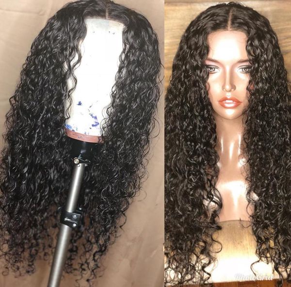 Le parrucche per capelli umane in pizzo bagnato e ondulato brasiliano per donne nere onda d'acqua con parrucche a pizzo fullless bleached nodi naturale wave w1702418