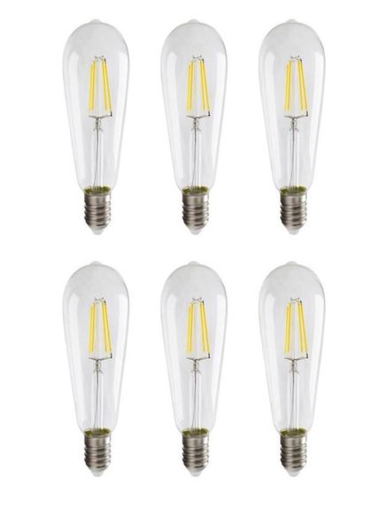 E27 ST64 LED -Glühbirnen Vintage LED -Filamentbirne Retro Lichter 2W 4W 6W 8W warmes weißes AC110240v6613656