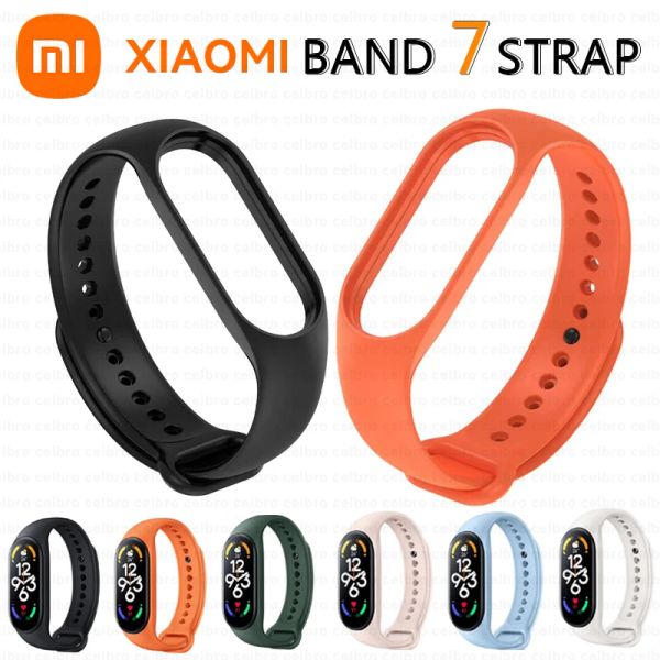 Оригинальный ремешок для Xiaomi Mi Band 7 Sport Bracelet Watch Silicone Forp Mess Mi Band 7 NFC Miband TPU Smart Wwatch моя замена