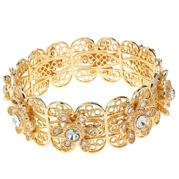 SunSpicems Big Argélia Braça Bangleira Árabe Mulheres Bracelet 18k Color Dourado Dubai Marrocos Bride Jewelry Gift