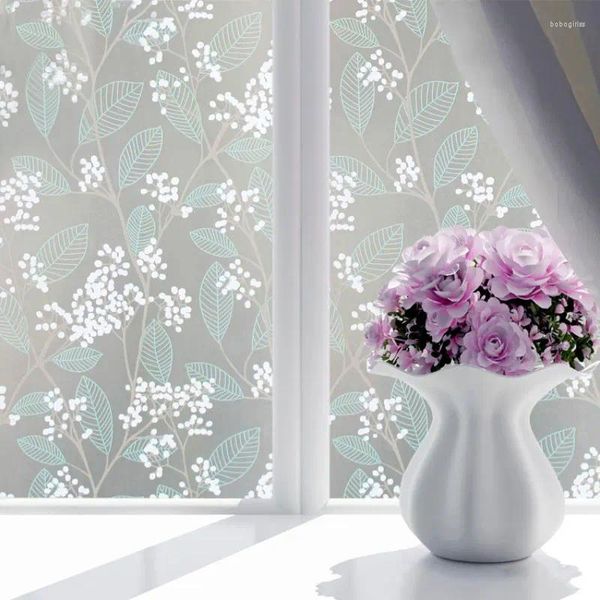 Adesivi per finestre glassate pellicole opache glassate opache privacy decorativo adesive tinta di vetro anti -UV copritura bloccante del sole 45x100 cm