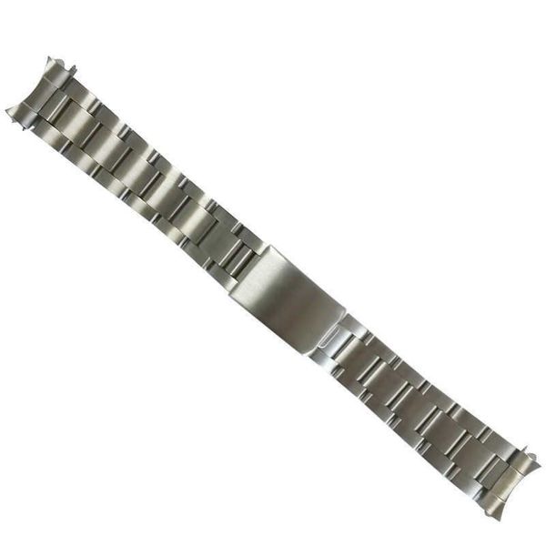 İzle Bantlar 316L Katı Fırça Paslanmaz Çelik 18mm 19mm 20mm Gümüş Oyster Kavisli Uç Dalış İzle Strap Band Bilezik ROX WA298Q için Uygun