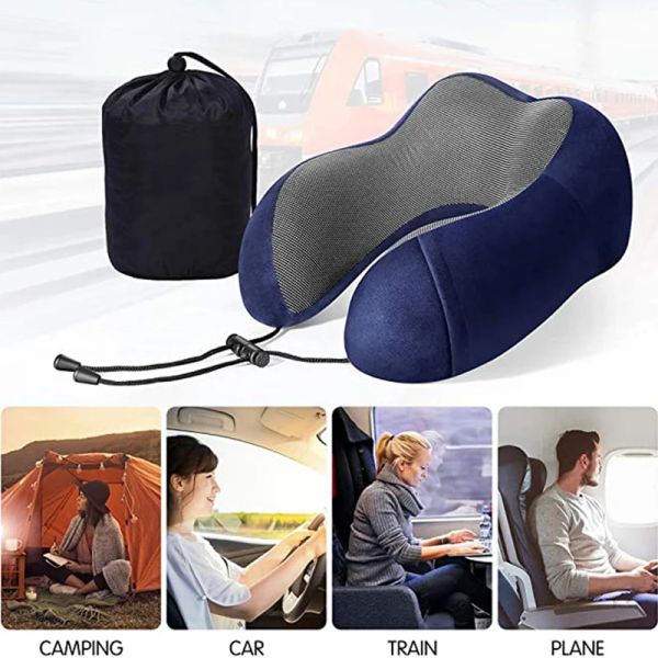 Cuscino da viaggio da viaggio a forma di cambio cuscino in memory foam per navigatore aereo cuscini cervicali cuscini cervicale sanitario cuscinetto supporto al collo testa