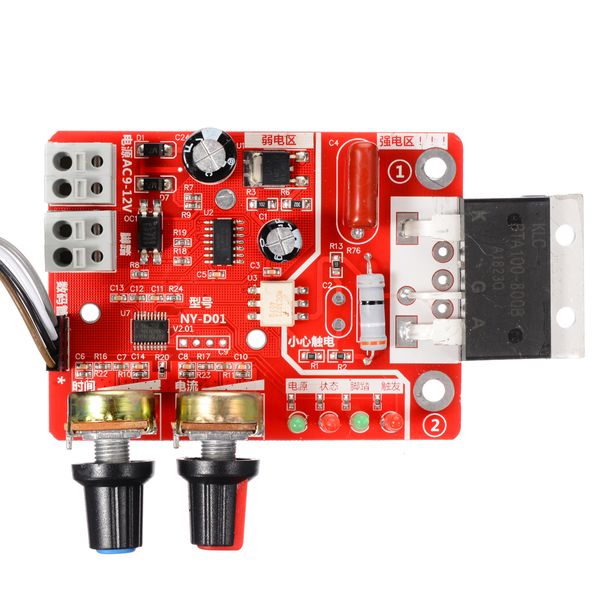 Digital Display Spot Schweißmaschinenzeit Strom Steuerspot Welder40A/100A AC 110V 220V bis 9V Transformator Controller -Karte