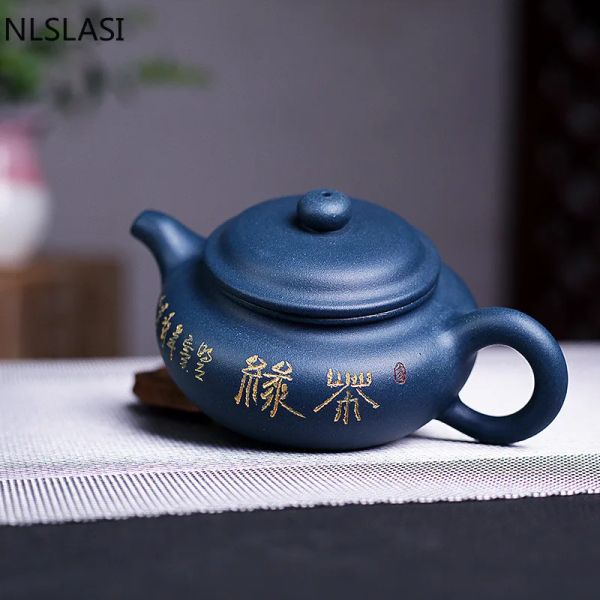 Yixing Tea Pot Purple Clay Teekanne Set Erz Schönheit Chinesische Kessel handgefertigtes Teebecher Custom Geschenk Tee Ceremony Accessoires 210ml