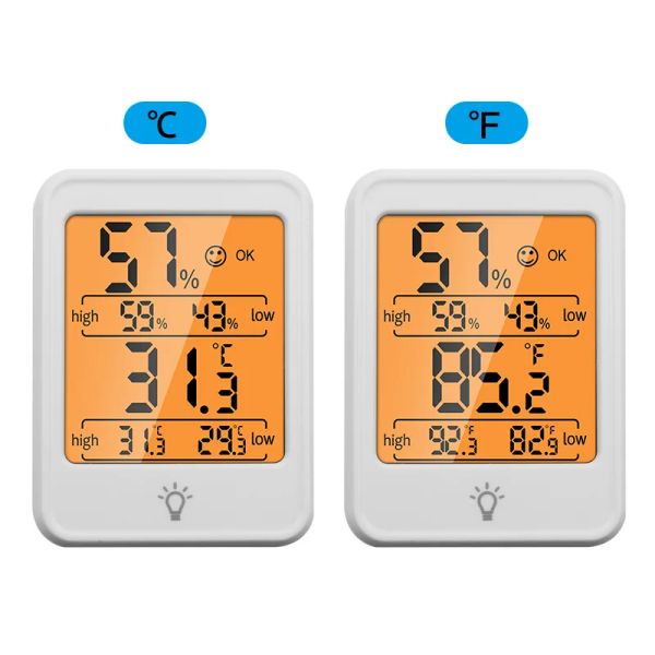 LED Digital Taktzeit Temperatur Feuchtigkeit Display Desk Watch für Schlafzimmer Home Thermometer Hygrometermesser Tischuhr