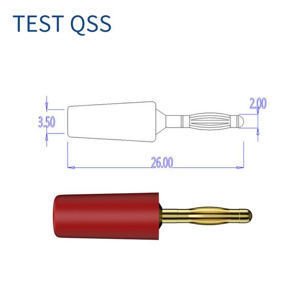 QSS 10pcs 2mm Banana Plug Gold Plating Terminal Electrical Connector Acessórios 5 cores q.10002