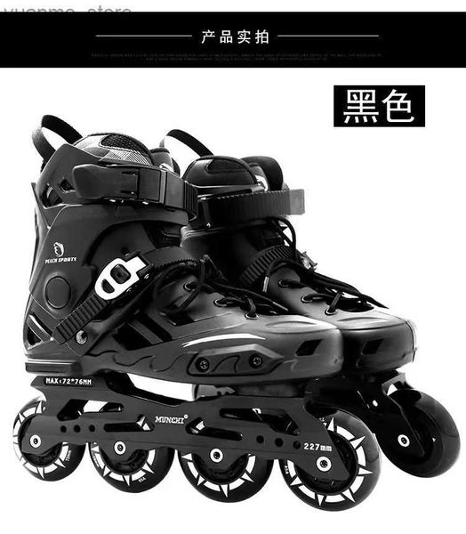 Inline Roller Skates Factory Direct Roller Skates Erwachsene und Frauen professionell Inline Single Row Flat Skating Racing Sneakers Y240410