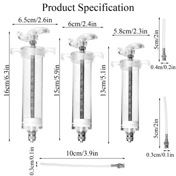 3pcs 10/20/50ml Mangiabile per mangiatoia per uccelli per bambini Gavage Tube per alimentare la siringa allevamenti di medicine per l'allattamento al seno.