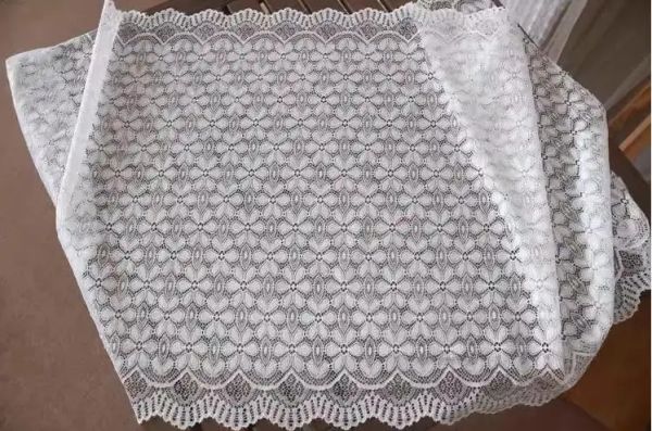 1 Meter 37,5 cm Breite Super breit gestickte Spitze Stoff Trim Elastic French Lace -Spitze für DIY -Nähzubehör transportieren