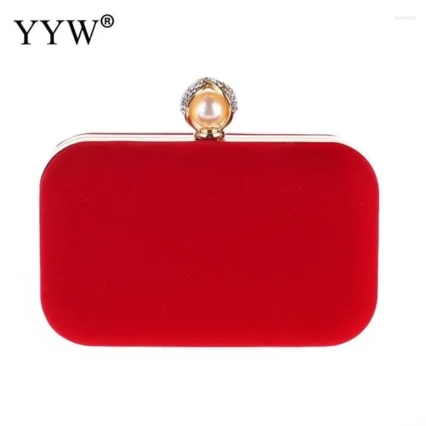 Abendtaschen Ladies Clutch Handtaschen Velor Purpur Diamonds Damen Party Brauttasche Vintage Hochzeit Braut Braut Brieftasche Tag