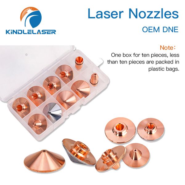 KindleLaser Dne bicos a laser cromados de camadas únicas/duplas d15mm H15mm calibre 0,8-4,0 mm para DNE Fiber Laser Chead Chead