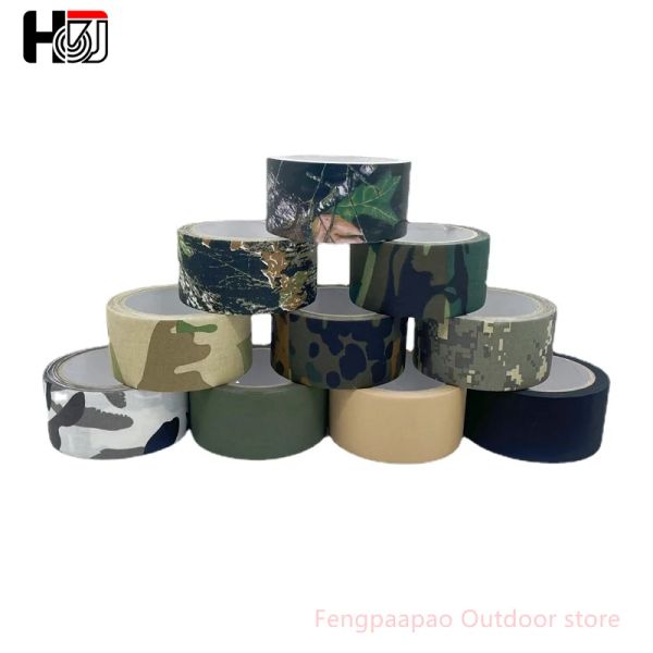 5m/10m Multifunktionales Camo Tape Self-Halsive Camouflage Hunting Paintball Airsoft Rifle wasserdichtes Nicht-Schlupf-Stealth-Klebeband