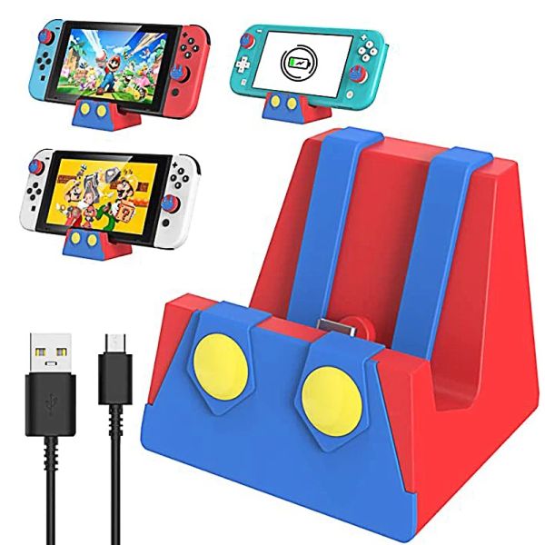 STANDS CARRANGO DE ATOLTAMENTO UNIVERSAL DE ATOLADO UNIVERSAL PORTÁVEL PARA Nintendo Switch OLED LITE ACESSÓRIOS TIPO C BASE CHARGER ACESSÓRIOS