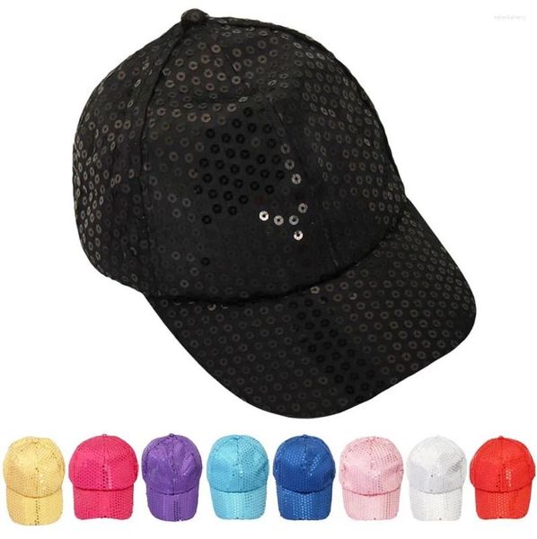 Poche di cappelli a pallone per colore da baseball Cappelli unisex con paillettes Sports Sports