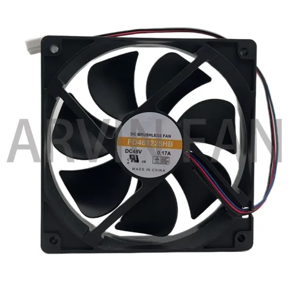 Catena/minatore nuovo zecca FD481225HB 12cm 12025 48V0.17A Fan di raffreddamento del server a 3 righe