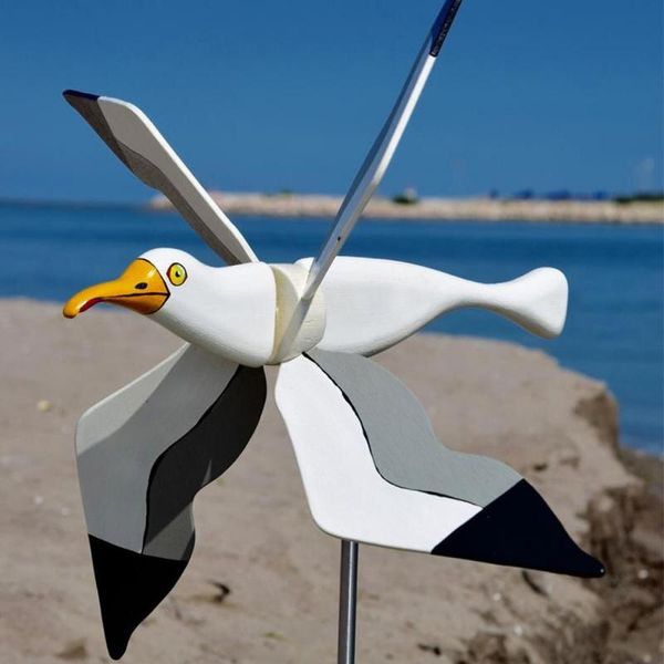 Nuovi carini berline per uccelli volanti di uccelli volanti della sega di mare garzanti a vento per moli per decorazioni per decorazioni da giardino spinner del vento