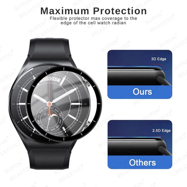 Smart Watch Screen Anti-Scratch Glass per Xiaomi Mi Watch S1 Soft Fiber Protector Film Xiomi Xaomi Mi Watchs1 1S Mi Watch 1 s