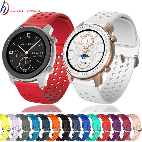 Siliconen Zachte Band Voor Xiaomi Huami Amazfit GTR 42mm Horlog Smart Wedable Pols Amazfit GTS BIP JEUGD BAND HORLOGEBAND