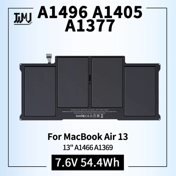 Piller A1377 A1405 A1496 Dizüstü Bilgisayar MacBook Air 13 inç (A1466 2012 2015 ve 2017) (A1369 20102011) MJVE2LL/A için uyumlu