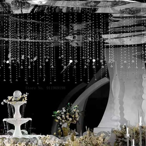 Kristall Acrylperlen Girlande, Diamant -DIY -Vorhangkügelchen, Hochzeitsdekoration, Weihnachtshänge, 200pcs