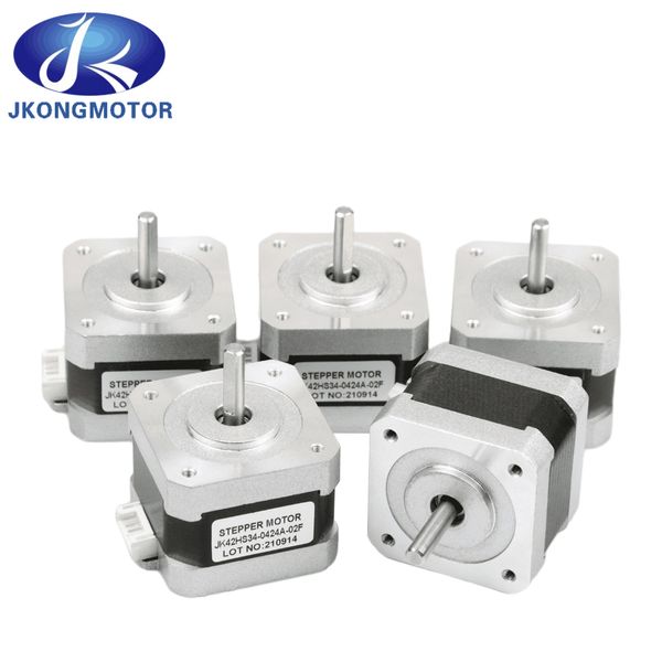 JkongMotor NEMA17 Motor de etapa 34mm 23ncm 0,42A NEMA 17 Motor de passo 42bygh 4 líderes CNC Reprap 3D Impressora