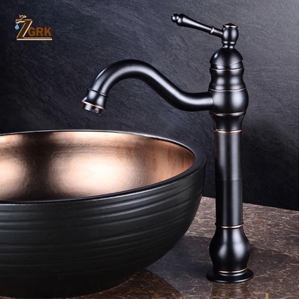 Rubinetti da bagno di rame antichi rubinetti di bacino olio in ottone sfregato bronzo rubinetto nero cucina da bagno a mano calda tocca dell'acqua mxier mxier