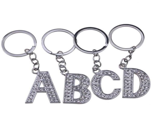 26pcslot AZ 32quot Alphabet Buchstabe Keyring Vollständiger Strass -Schlüsselkette DIY -Zubehör3569437