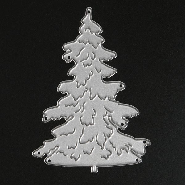 3 pezzi albero di Natale in metallo stampo stampino per scrapbooking fai -da -te in rilievo di stencil album decorativo albero di Natale decorativo albero di Natale