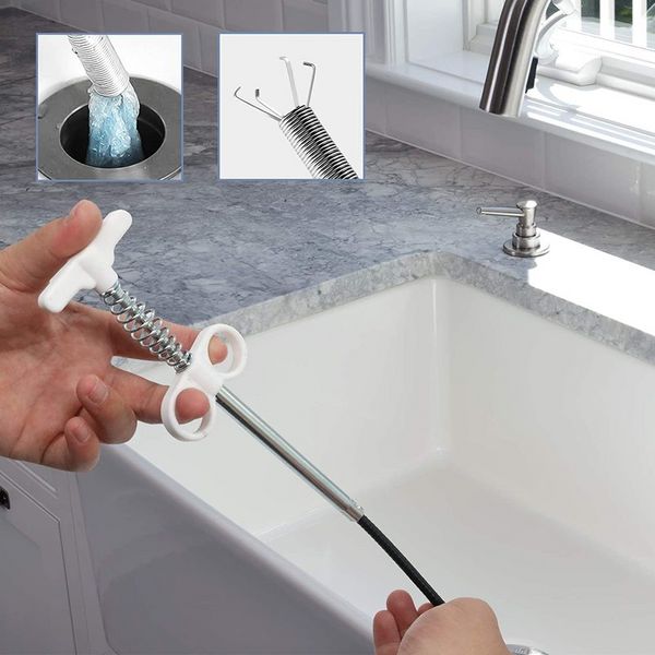 Ev Esnek Lavabo Grabber Temizleyici Aracı 4 Geri Çekilebilir Temiz Pençeler Tuvalet Mutfak Banyo Küvet Washbasin Dredge