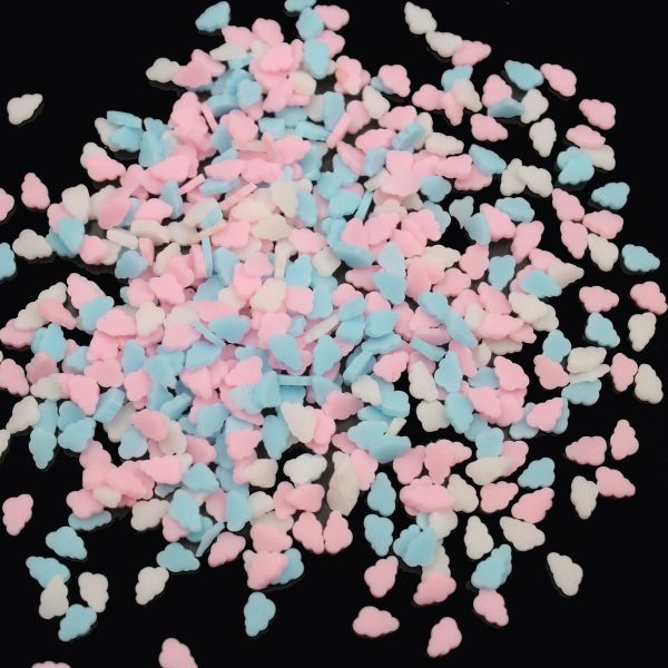 50 g/lotto Polimero Clay colorato fette di nuvola di argilla morbida calda Sprinkles per artigianato fai -da -te che producono giocattoli che riempiono gli accessori