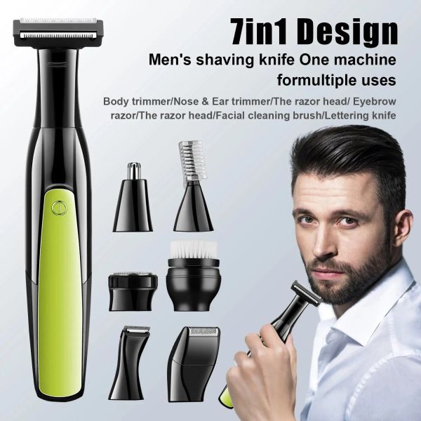 Clippers Hiena Hyn210 Sicurezza sostituibile Razor Classic Hair Remover per uomini e donne 7head Facial Beard Shaver Trimmer