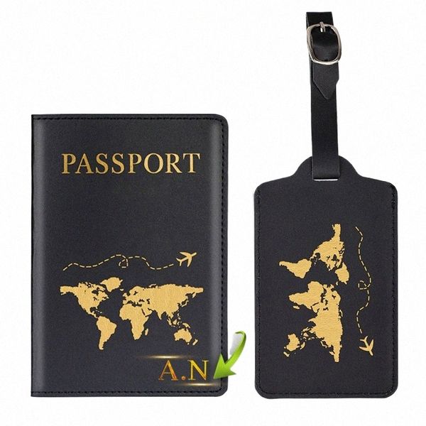 Porta di copertura del passaporto personalizzato Tag per lege Donne uomini Portable coppia ID Vargente ADDR Lettera di imbarco per bagagli regali L67F#