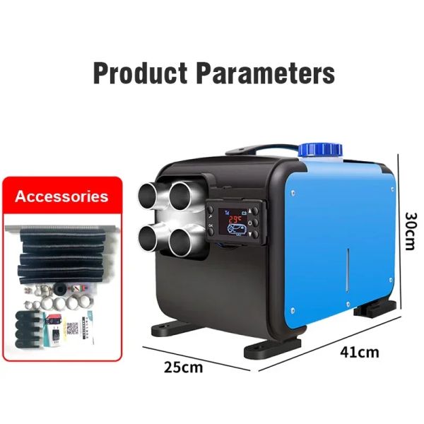 Riscaldatore di aria del riscaldatore per gasodotto auto 12V/24V/220V da 8 kW riscaldamento a basso rumore per il rimorchio per autobus per camion